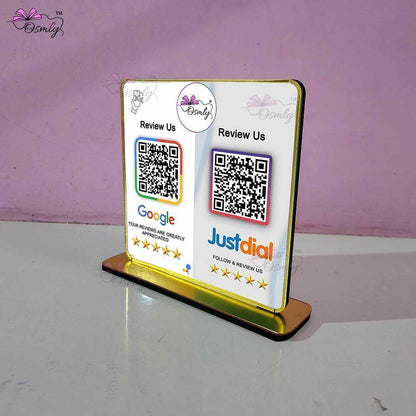 Google Justdial Review QR Stand-QR Code Stand-Qr Print-QrPrint