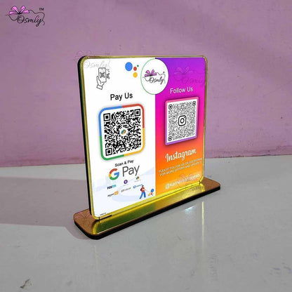 Gpay Instagram QR Stand-QR Code Stand-Qr Print-QrPrint