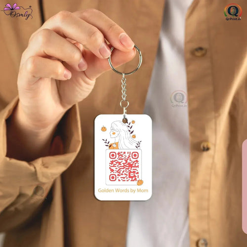 Mom Voice QR Keychain-QR Keychains-Qr Print-QrPrint