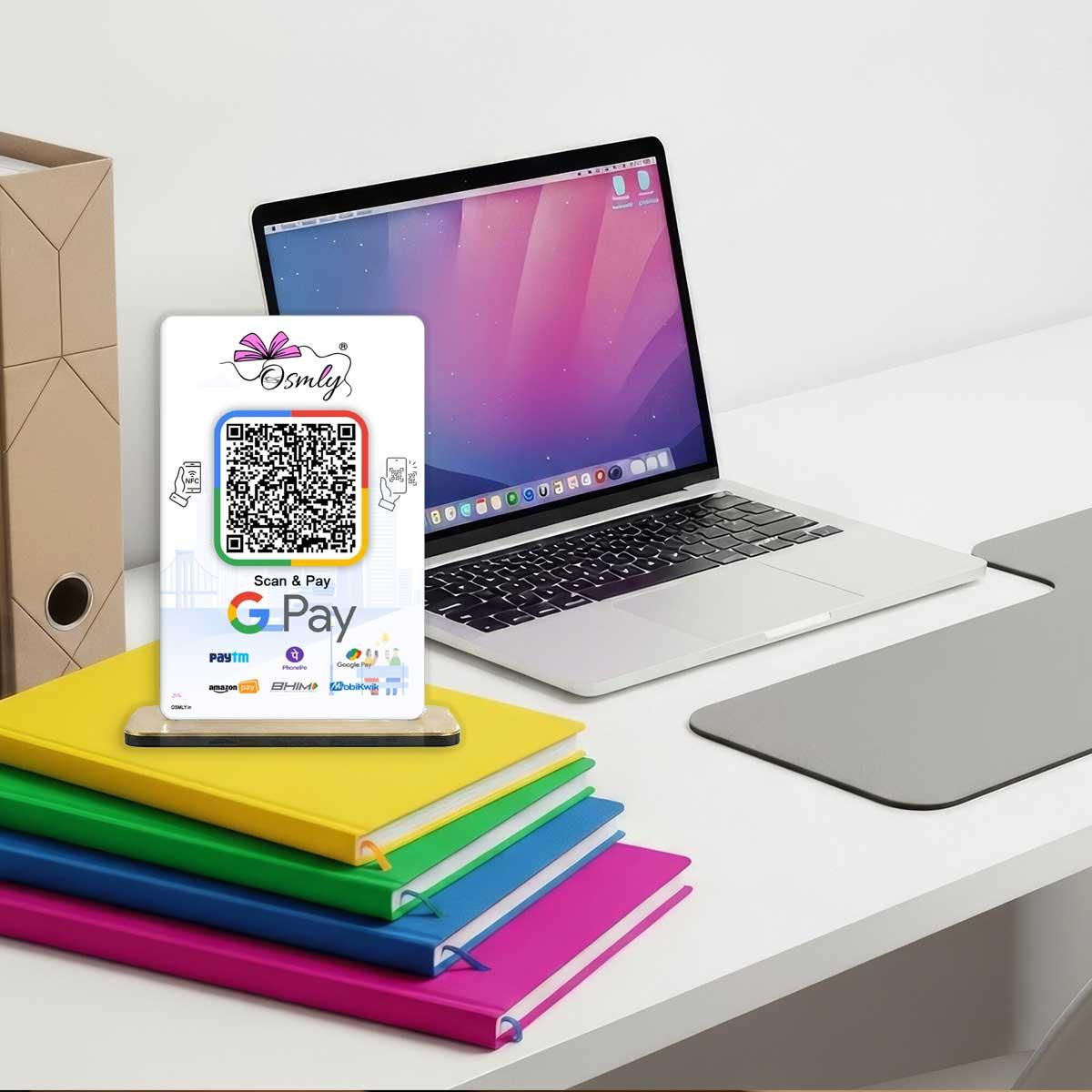 NFC Enabled Gpay QR Stands-QR Code Stand-Qr Print-QrPrint
