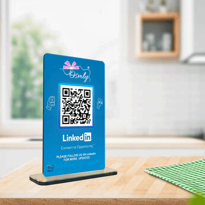 NFC Enabled LinkedIn QR Stand-QR Code Stand-Qr Print-QrPrint