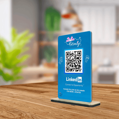 NFC Enabled LinkedIn QR Stand-QR Code Stand-Qr Print-QrPrint
