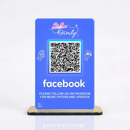 NFC Enabled Facebook QR Stand-QR Code Stand-Qr Print-QrPrint