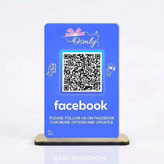 NFC Enabled Facebook QR Stand-QR Code Stand-Qr Print-QrPrint