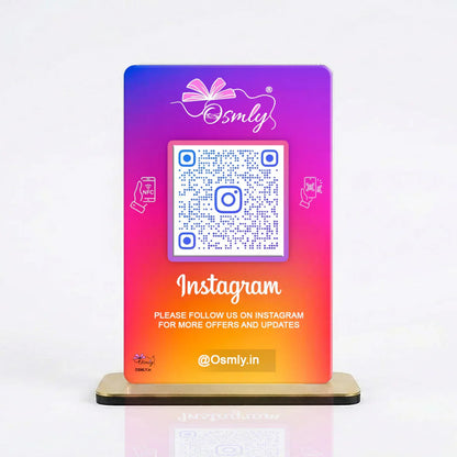 NFC Enabled Instagram QR Stand-QR Code Stand-Qr Print-QrPrint