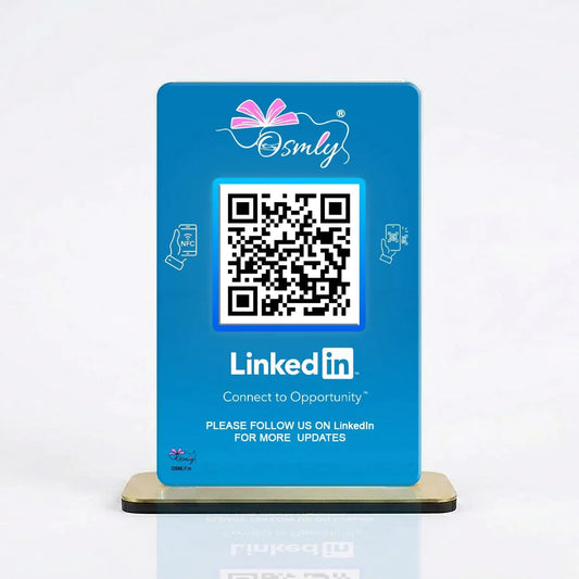 NFC Enabled LinkedIn QR Stand-QR Code Stand-Qr Print-QrPrint