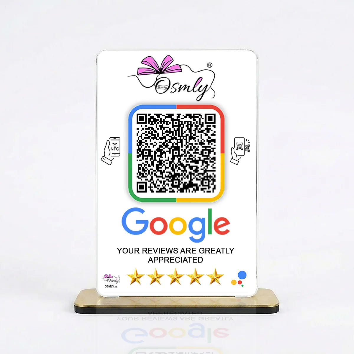NFC Google Review QR Stand-QR Code Stand-Qr Print-QrPrint