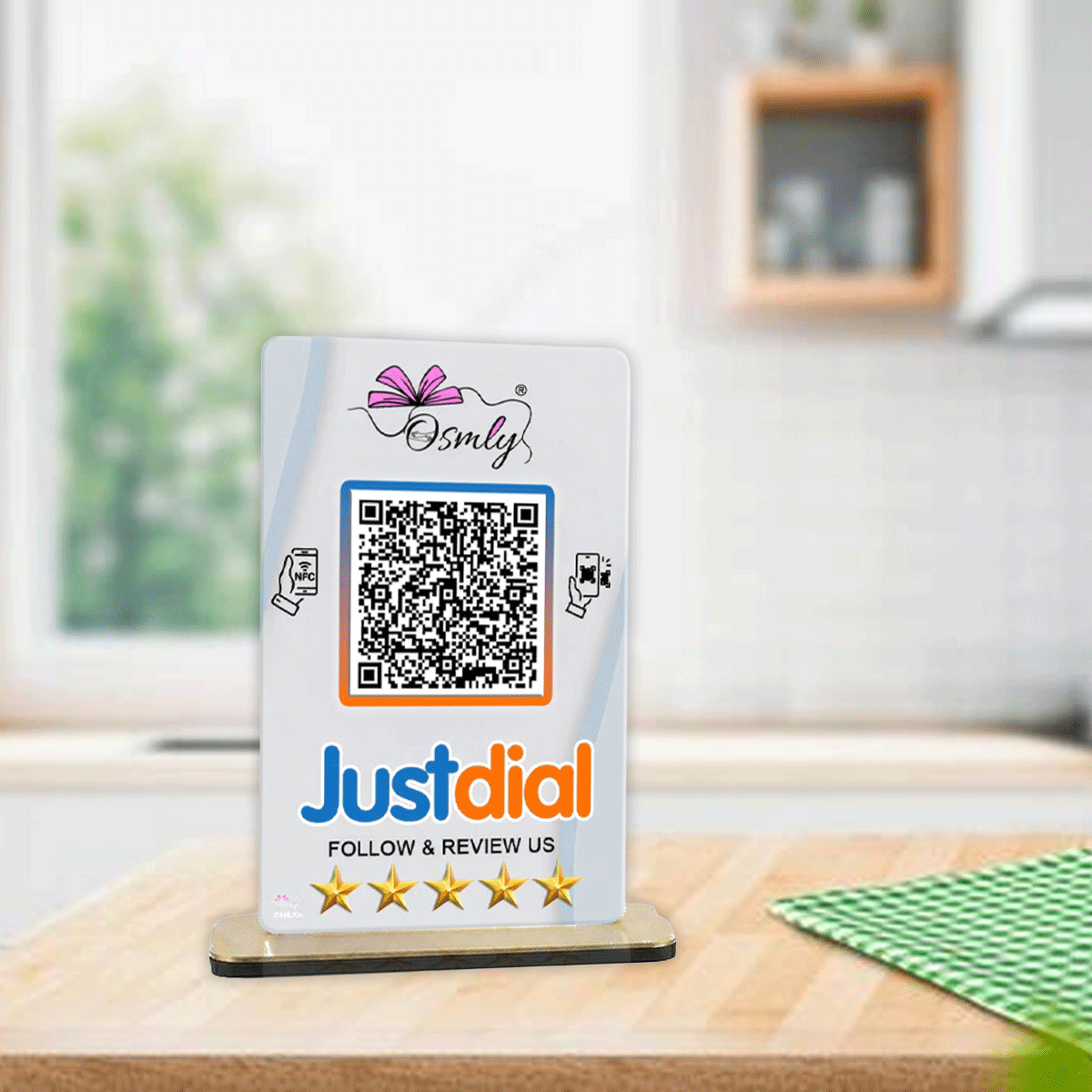 NFC Enabled Justdial QR Stand-QR Code Stand-Qr Print-QrPrint