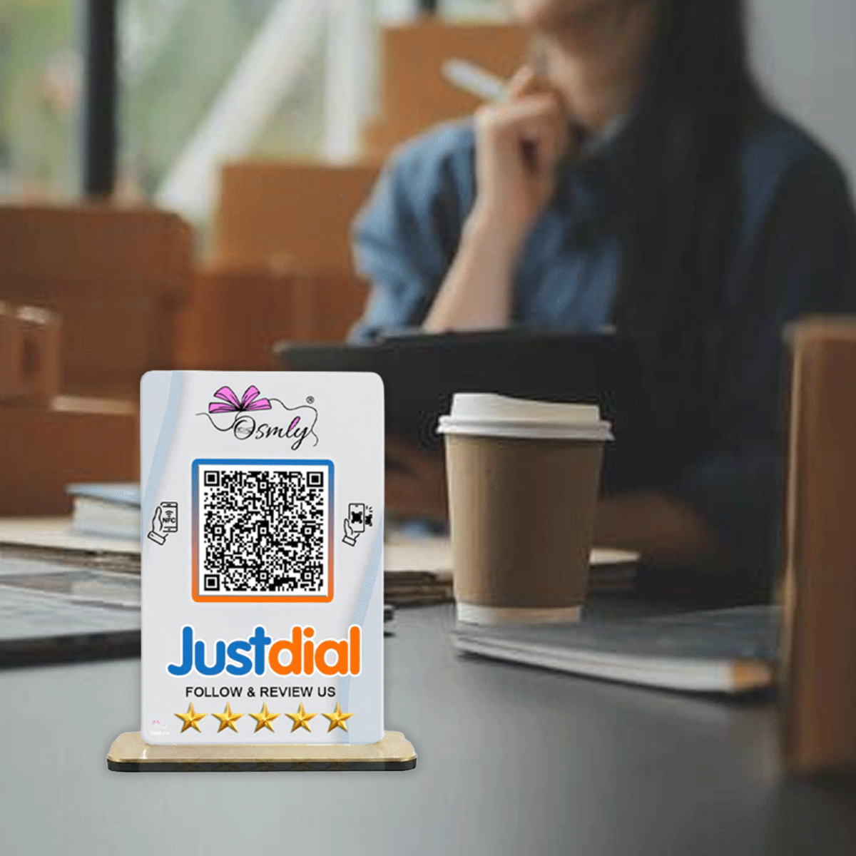 NFC Enabled Justdial QR Stand-QR Code Stand-Qr Print-QrPrint