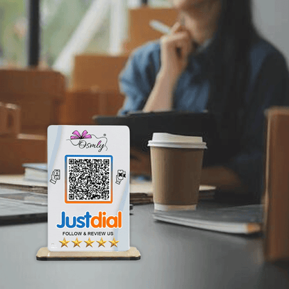NFC Enabled Justdial QR Stand-QR Code Stand-Qr Print-QrPrint
