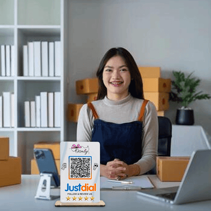 NFC Enabled Justdial QR Stand-QR Code Stand-Qr Print-QrPrint