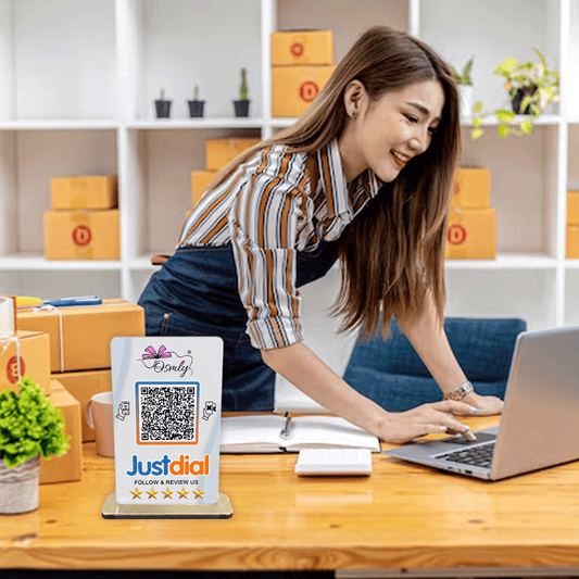 NFC Enabled Justdial QR Stand-QR Code Stand-Qr Print-QrPrint