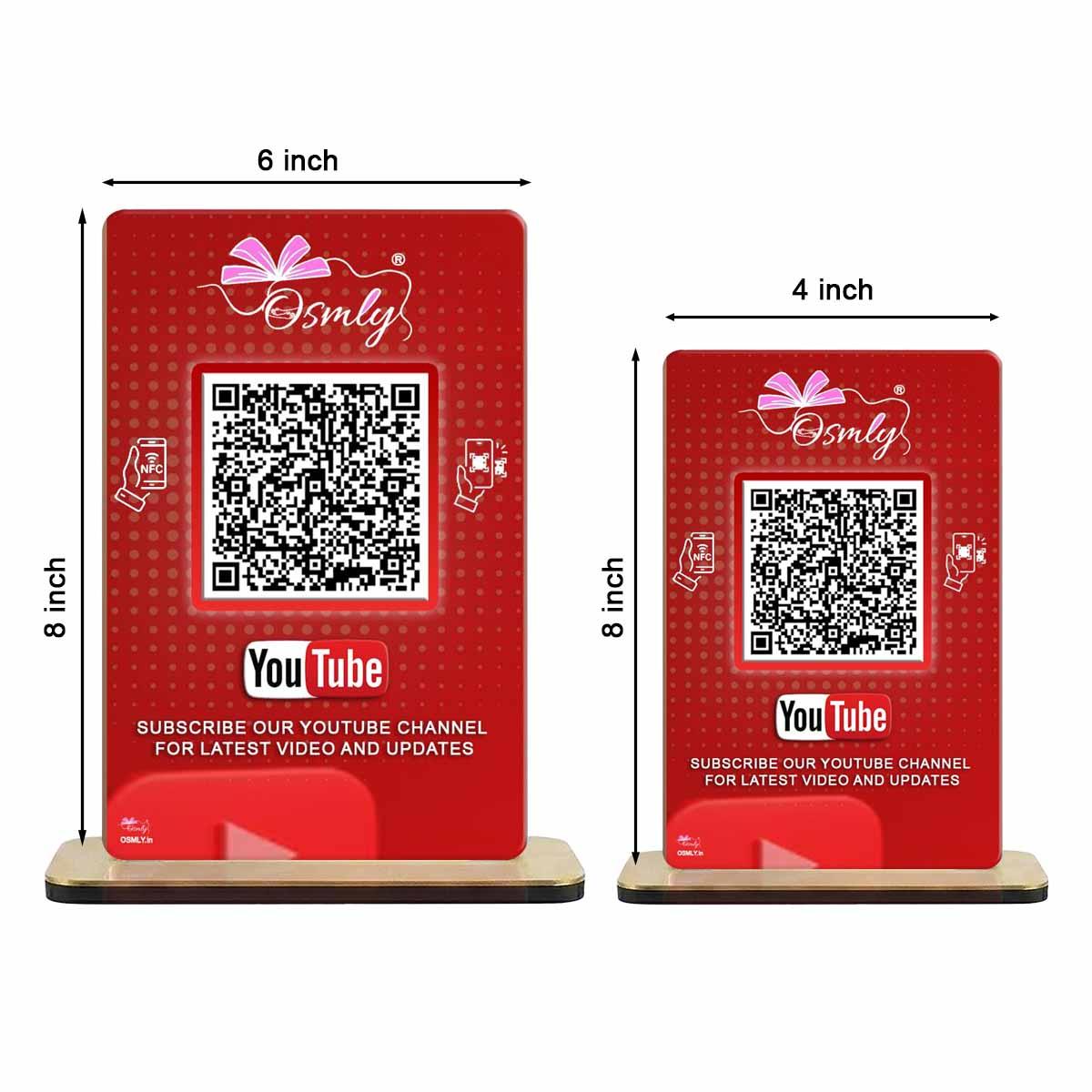 NFC Enabled YouTube QR Stand-QR Code Stand-Qr Print-QrPrint