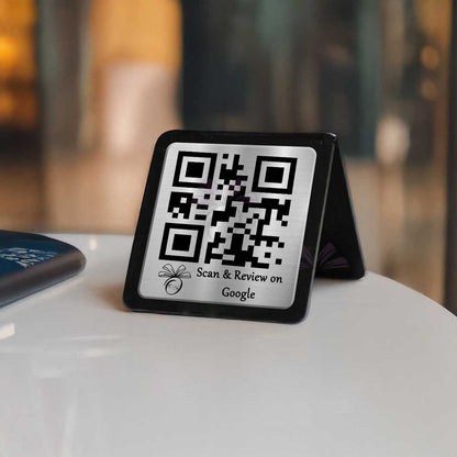 Silver Acrylic Single QR Stand - Qr Print