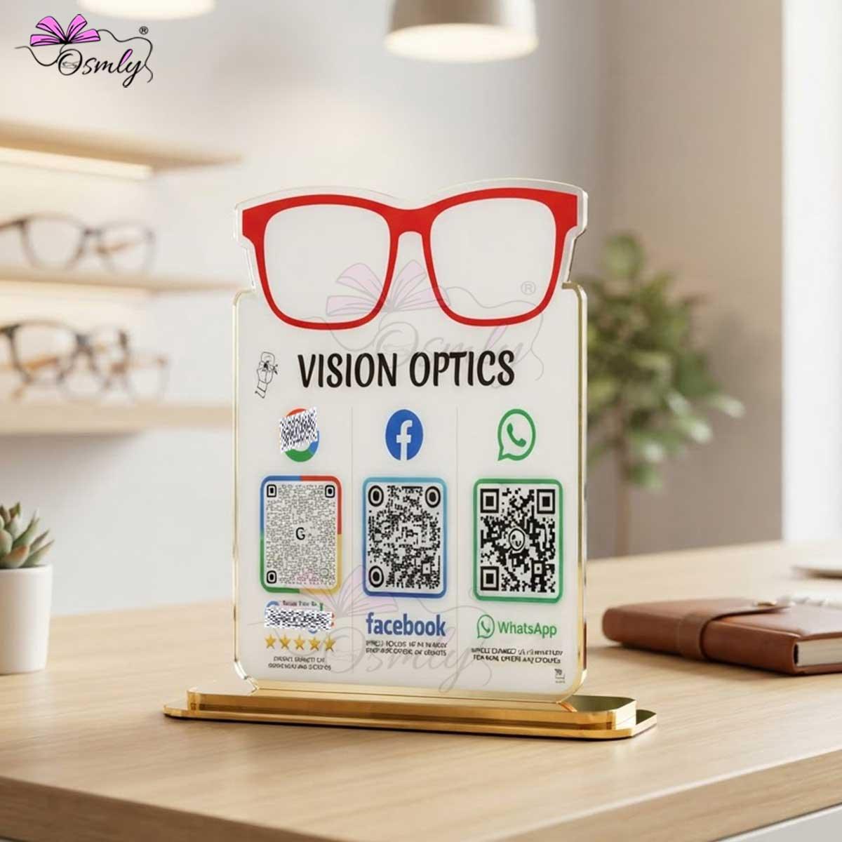 Optical Store QR Stand