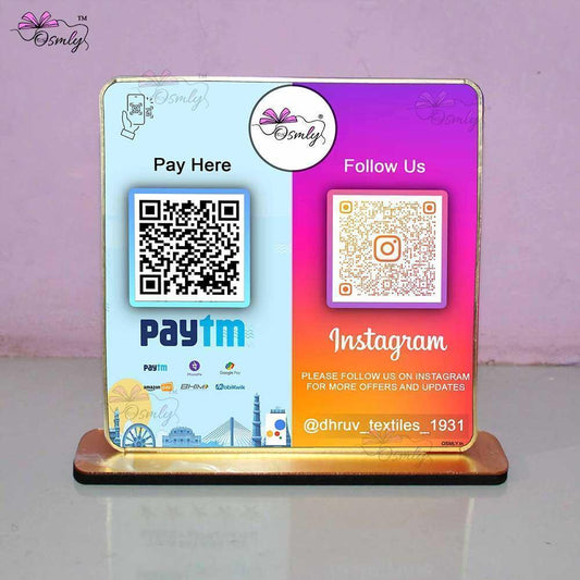 Paytm Instagram QR Stand-QR Code Stand-Qr Print-QrPrint