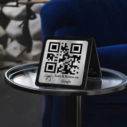 Silver Acrylic Single QR Stand - Qr Print