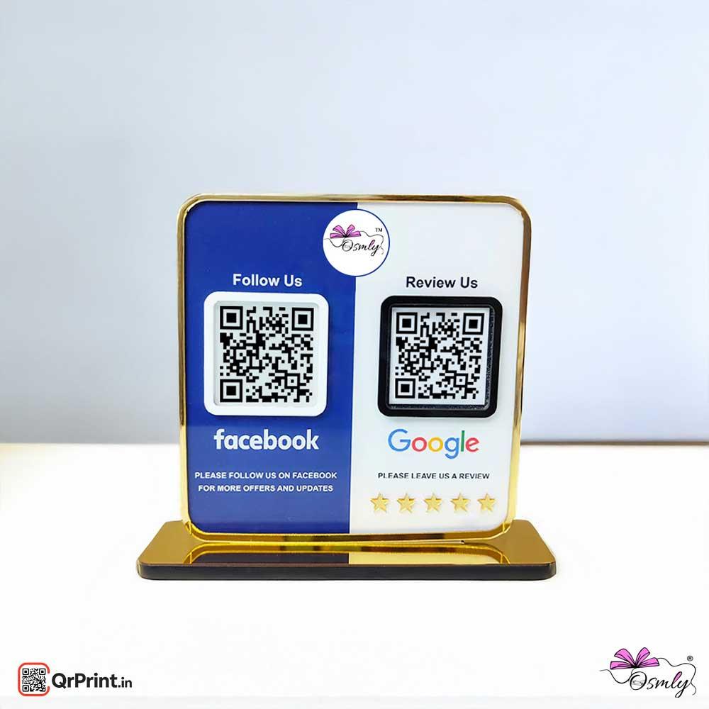 Facebook Google QR Review Stand - Qr Print