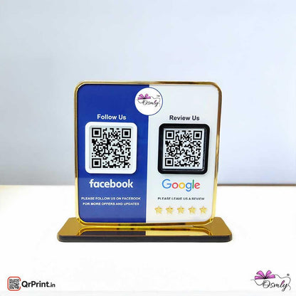 Facebook Google QR Review Stand - Qr Print