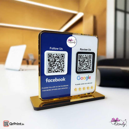 Facebook Google QR Review Stand - Qr Print