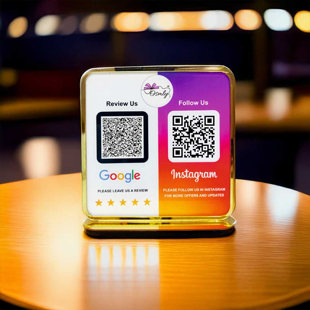 Google Instagram Review QR Stand