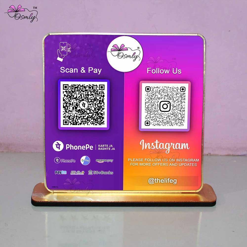 PhonePe Instagram QR Stand-QR Code Stand-Qr Print-QrPrint