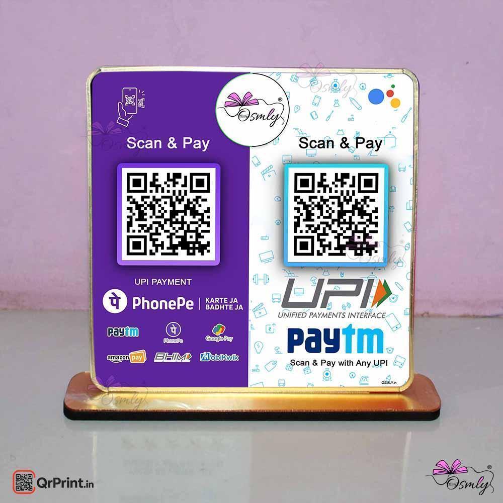 PhonePe PayTm QR Stand-QR Code Stand-Qr Print-QrPrint