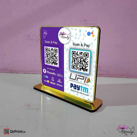 PhonePe PayTm QR Stand-QR Code Stand-Qr Print-QrPrint