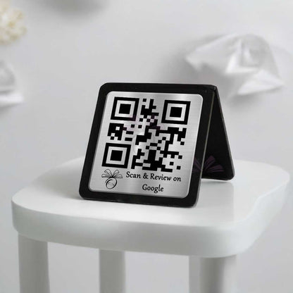 Silver Acrylic Single QR Stand - Qr Print