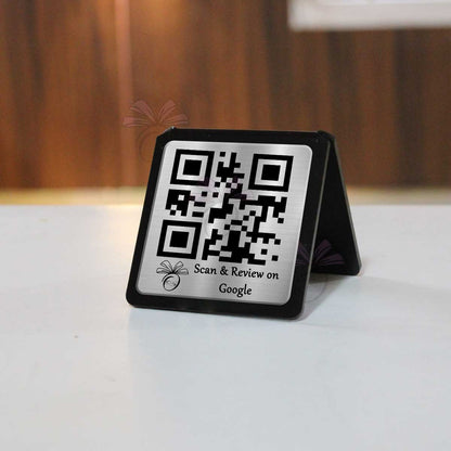 Silver Acrylic Single QR Stand - Qr Print
