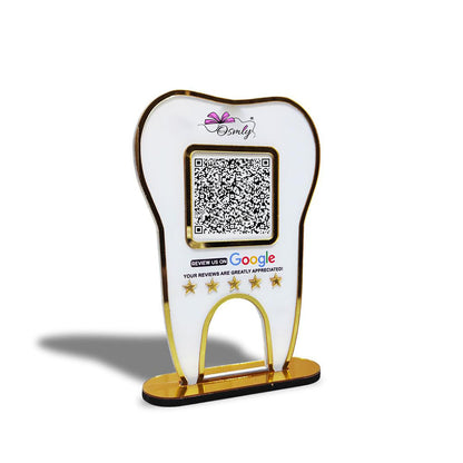 Tooth Shape Dentist QR Stand