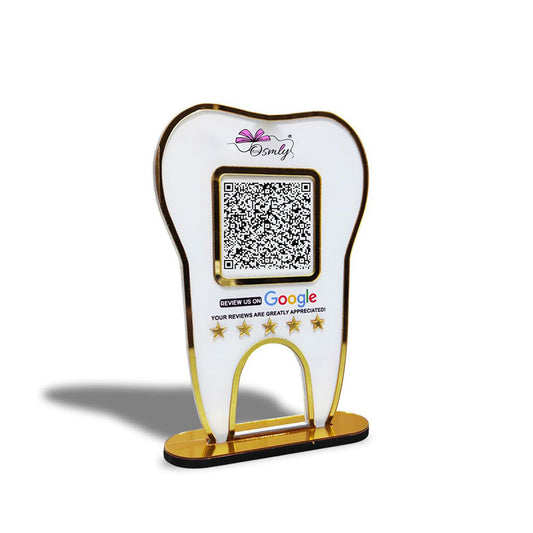 Tooth Shape Dentist QR Stand