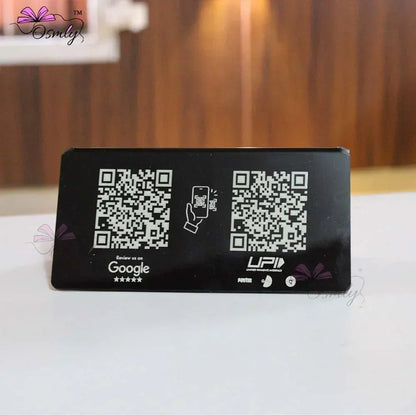 Black Acrylic Mini QR Stand - OSMLY