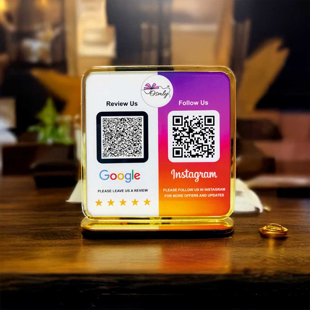Google Instagram Review QR Stand