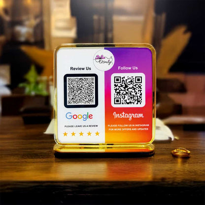 Google Instagram Review QR Stand