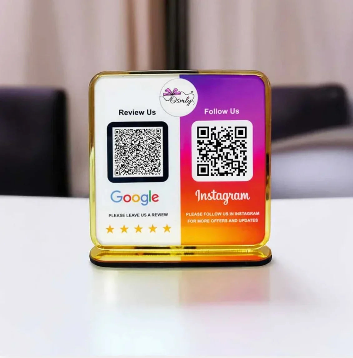 Facebook Google QR Review Stand - Qr Print