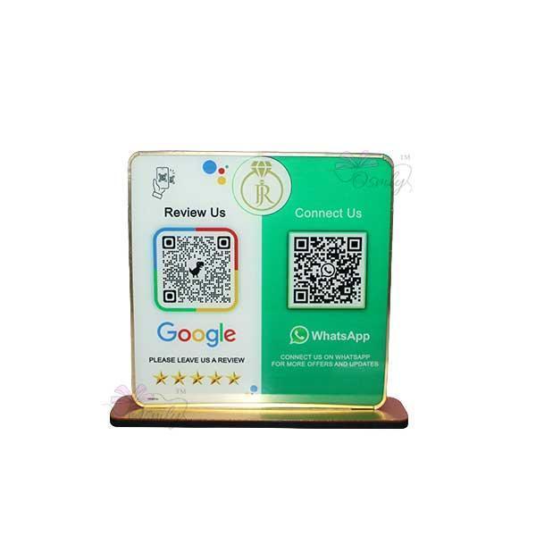 WhatsApp Google QR Review Stand-QR Code Stand-Qr Print-QrPrint