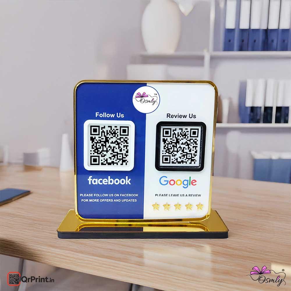 Facebook Google QR Review Stand - Qr Print