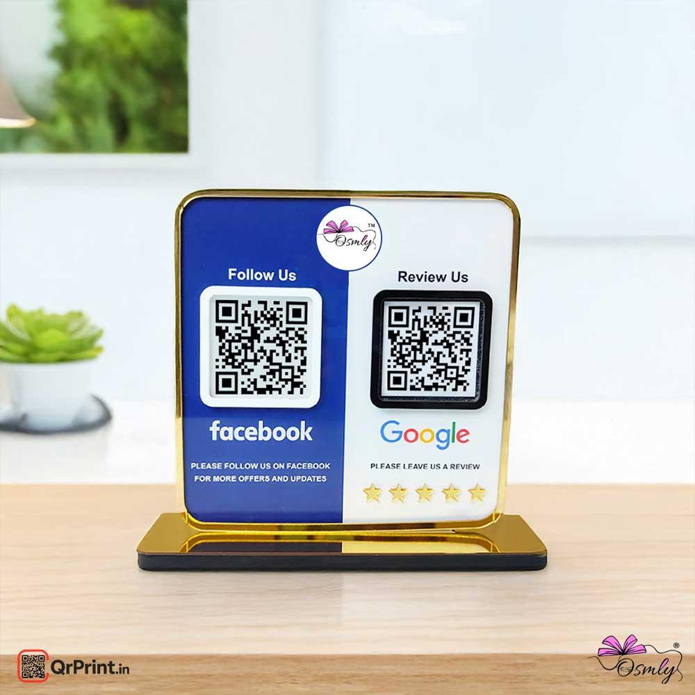 Facebook Google QR Review Stand - Qr Print