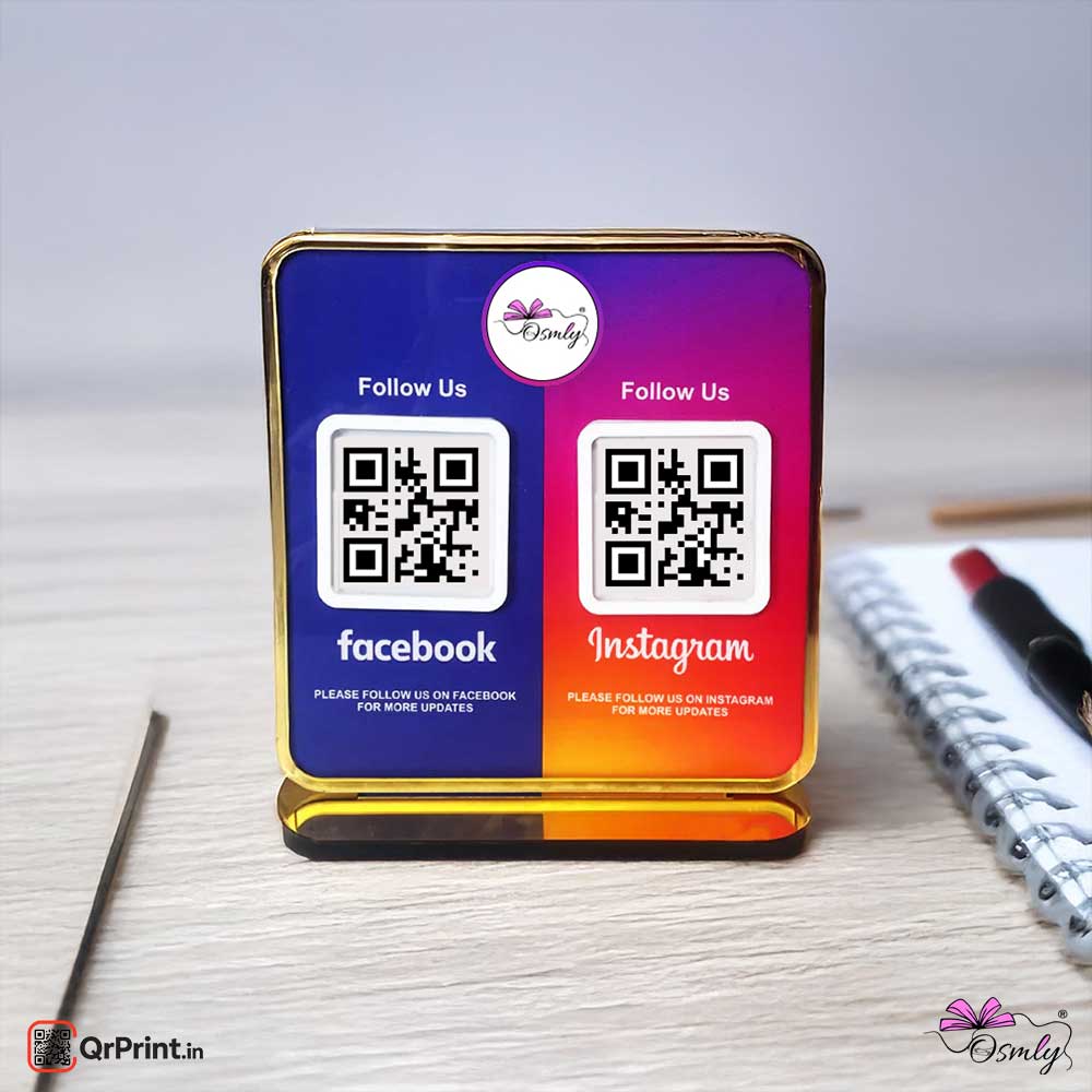Facebook Instagram QR Stand - Qr Print