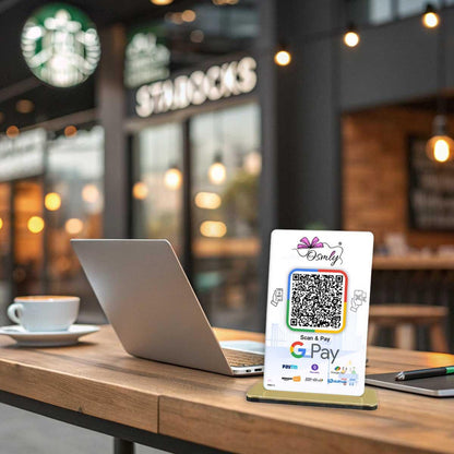 NFC Enabled Gpay QR Stands-QR Code Stand-Qr Print-QrPrint