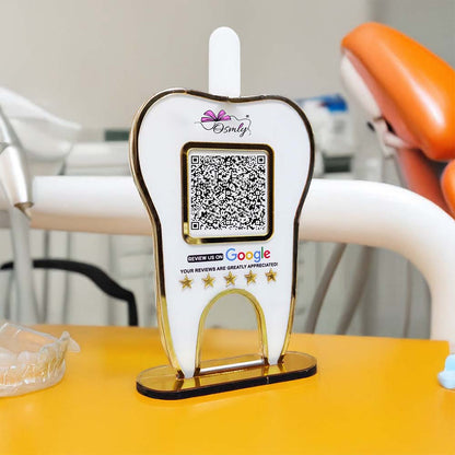 Tooth Shape Dentist QR Stand