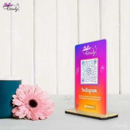 NFC Enabled Instagram QR Stand-QR Code Stand-Qr Print-QrPrint