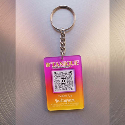 Social Media Theme Keychain-Keychains-Qr Print-QrPrint