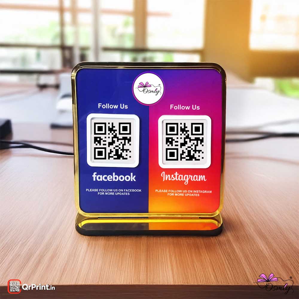 Facebook Instagram QR Stand - Qr Print
