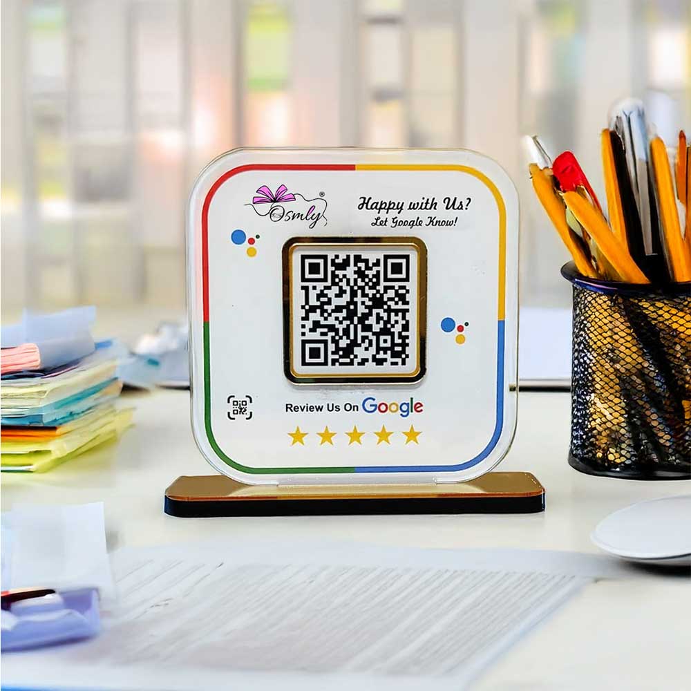 Stylish Google Review QR Stand