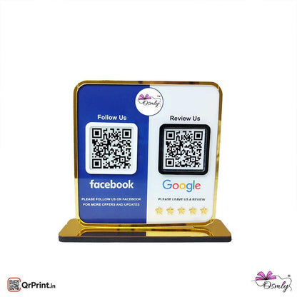 Facebook Google QR Review Stand - Qr Print