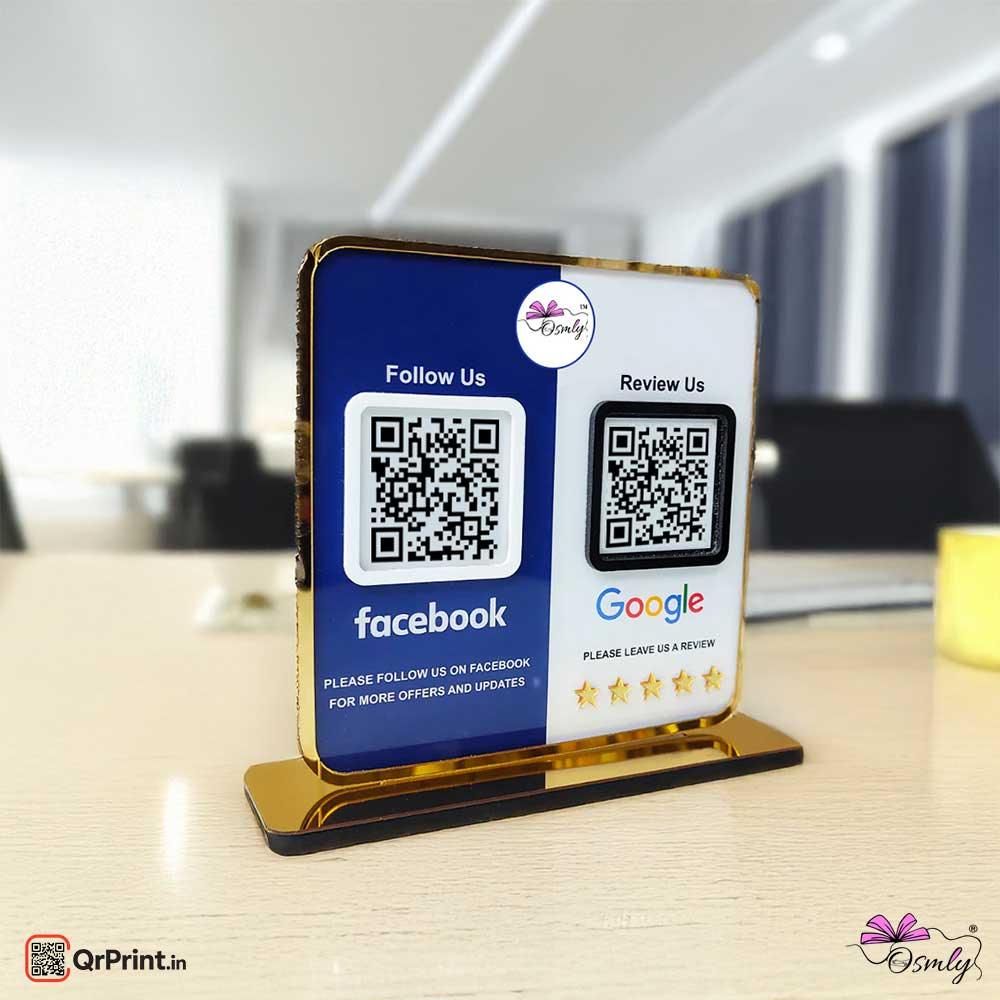 Facebook Google QR Review Stand - Qr Print