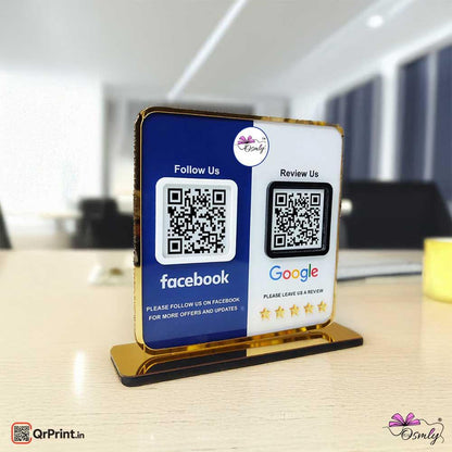Facebook Google QR Review Stand - Qr Print