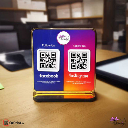 Facebook Instagram QR Stand - Qr Print